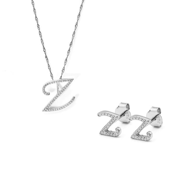 Say It With Luxe Initial Gift Set - Sterling Silver