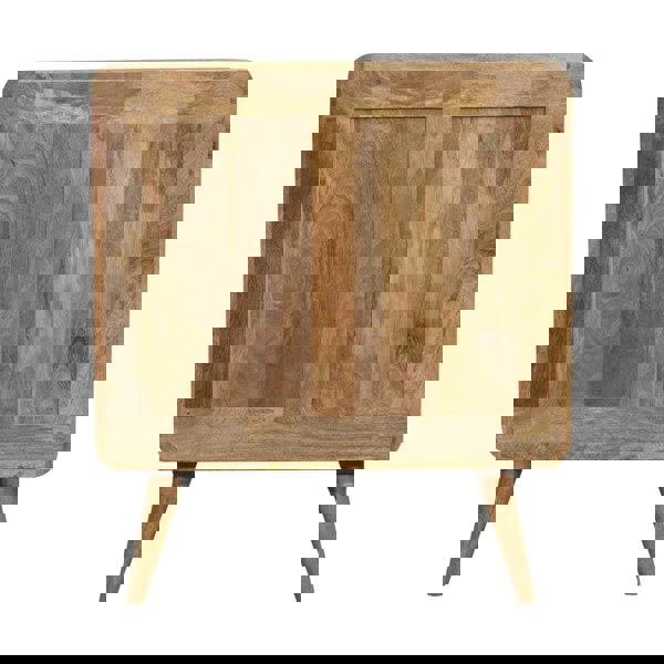 Artisan Furniture T-bar Ridged Handcrafted Solid Mango Wood Cabinet