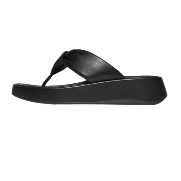 FitFlop Womens/Ladies Mode Knotted Leather Sandals - Black - 