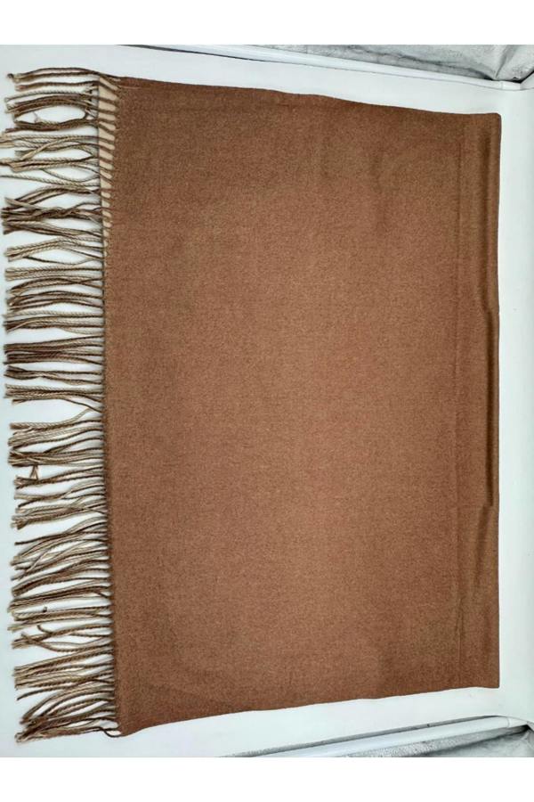 Dyzi Two-Tone Reversible Cashmere-Feel Scarf Taupe Brown