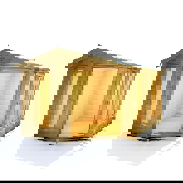 Shire 10x14 Rivington Corner log cabin 28mm logs - Best Shed