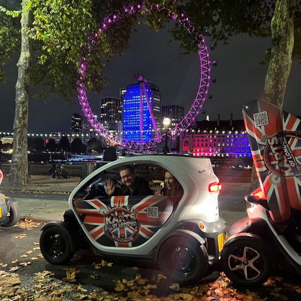 Ultimate E-Kart Driving Tour Exploring the Christmas Lights of London for Two