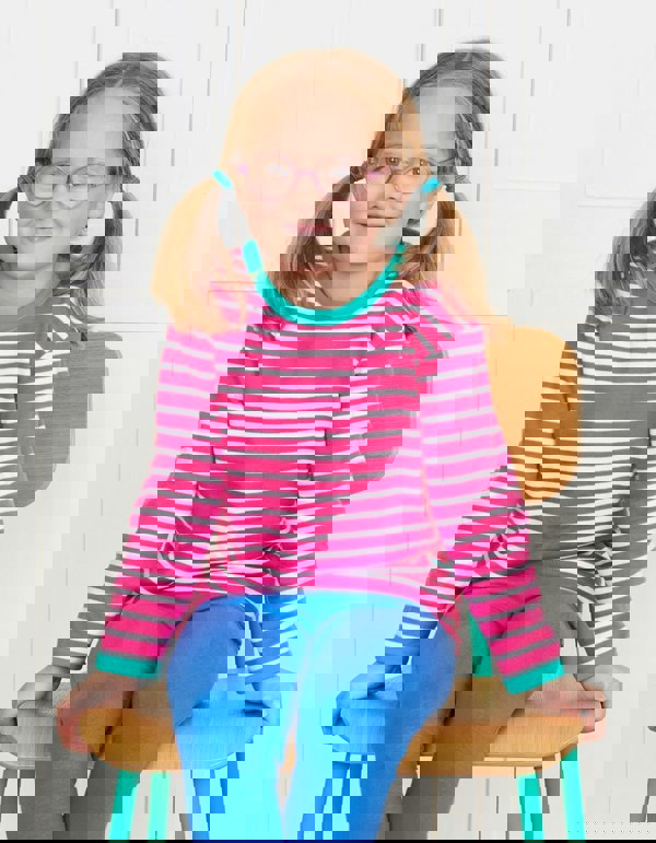 Organic Pink Breton T-Shirt - Toby Tiger UK Retail