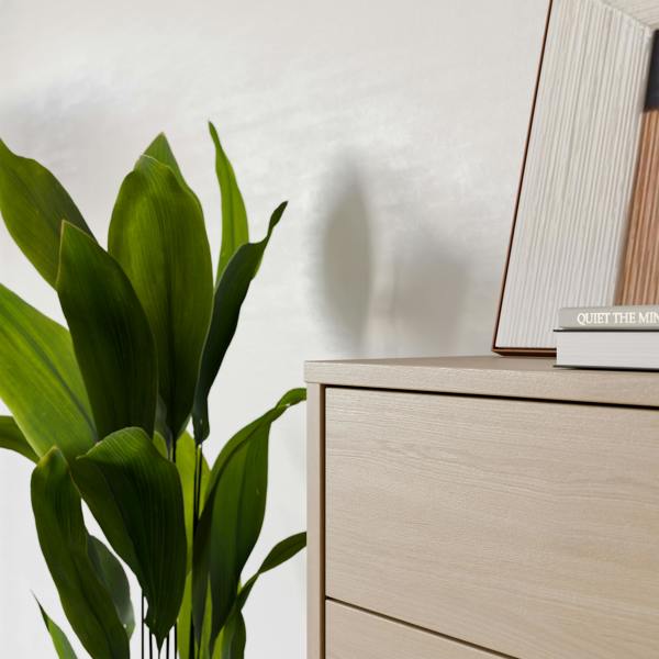 Furniture To Go Alice Springs Shoe Cabinet with 3 Doors Push-to-Open in Elegancia Oak
