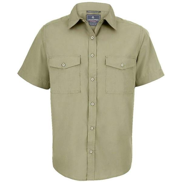 Craghoppers Mens Expert Kiwi Short-Sleeved Shirt - Pebble