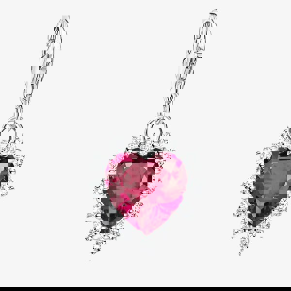 THOMAS SABO As We Love Silver Ruby Cubic Zirconia Heart Dropper Charm 2204-013-10