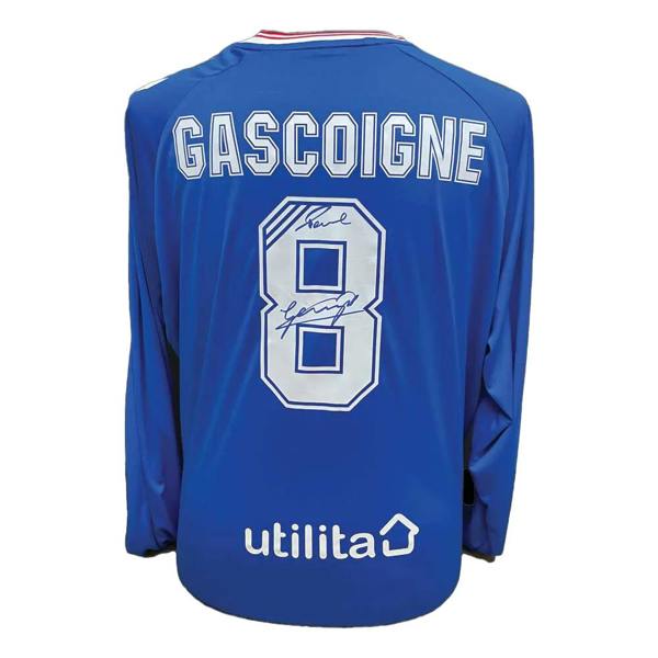 Unbranded Paul "Gazza" Gascoigne signed Rangers shirt — Unframed