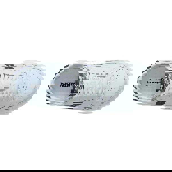 Saucony Mens Jazz Leather Court Trainers - White/Navy - 