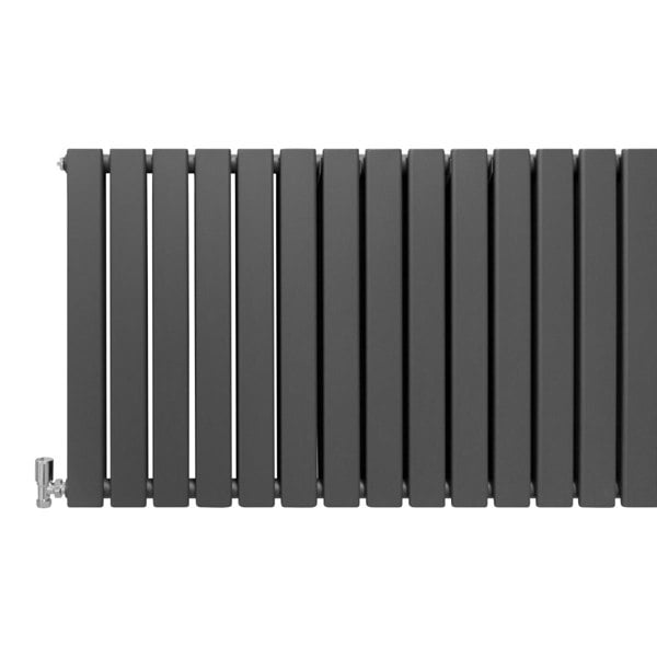 Designer Flat Panel Radiator - Anthracite Grey (600mm x 1400mm)