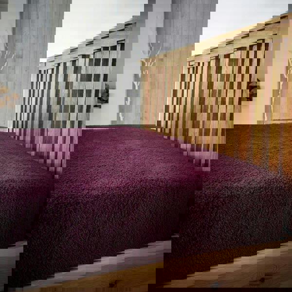 Smart Living Teddy Plain Fitted Sheet - Aubergine