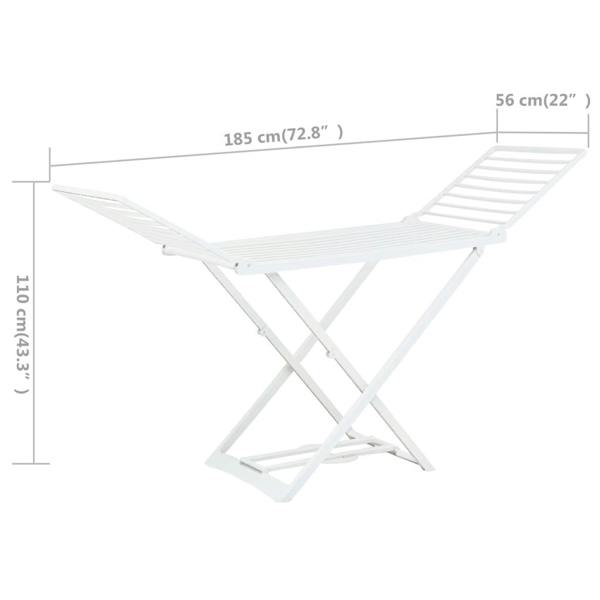 Berkfield Folding Clothes Dry Rack White Plastic