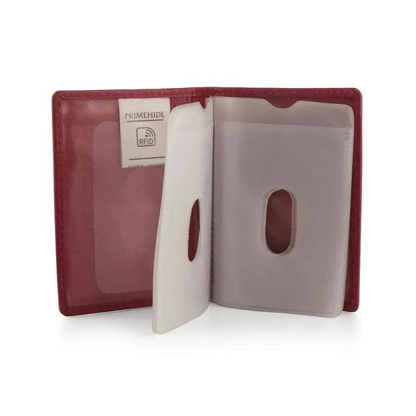 Leather Credit Card Holder Fuchsia-3