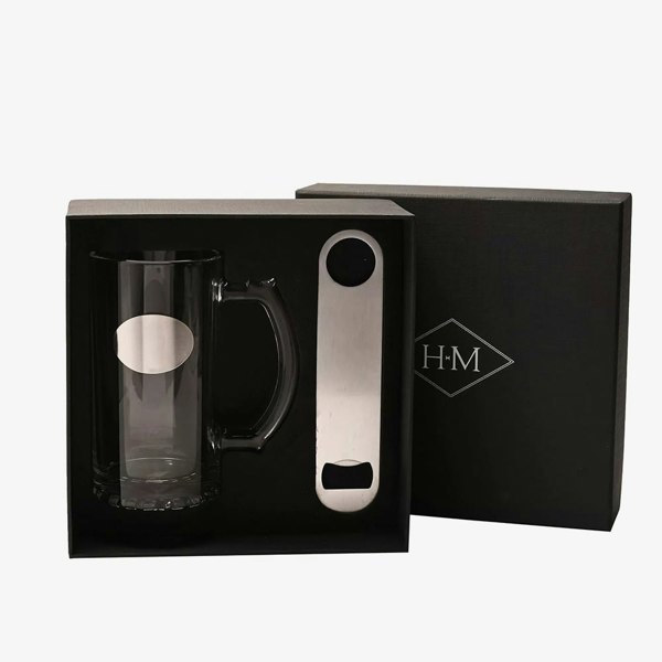 T. H. Baker Harvey Makin Engravable Tankard And Bottle Opener Gift Set HM2743