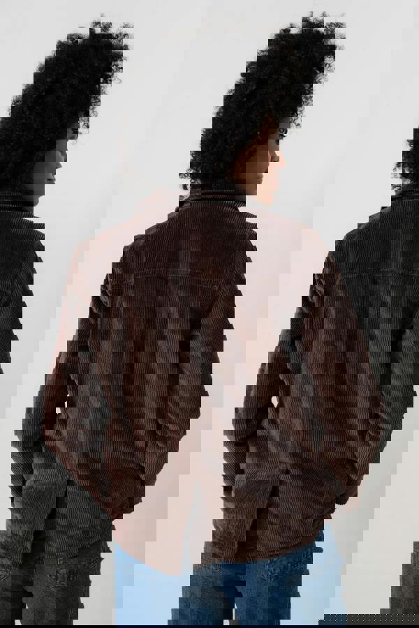 Lily & Me Ash Stretch Cotton Jumbo Cord Jacket Chocolate