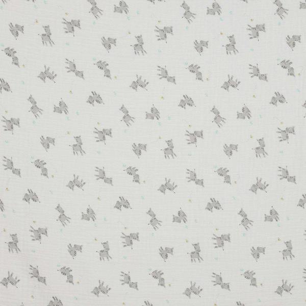 Baby Unisex 2pk Solid & Zebra Printed Muslins, Multicolour - Minicuddles