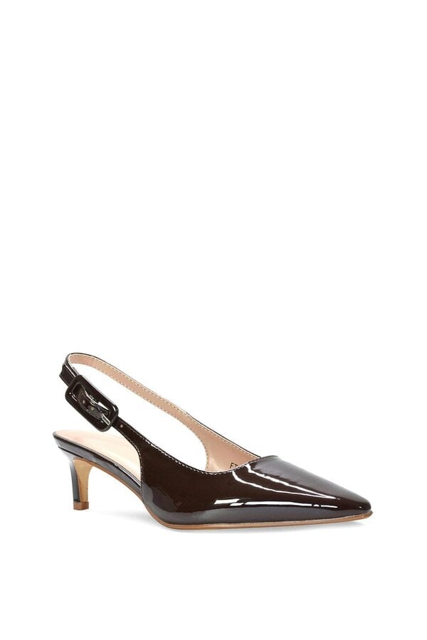 XY LONDON Kitten Heel Court Shoes With Slingback