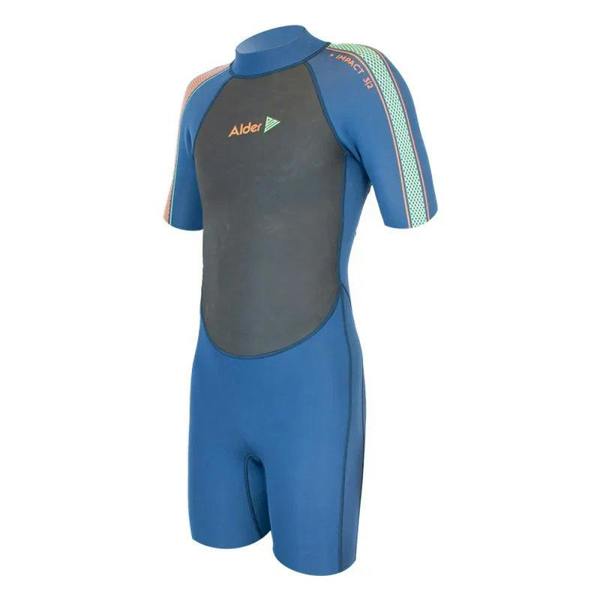 Alder Impact Junior 3/2 Shorty Kids Wetsuit - Blue Strike