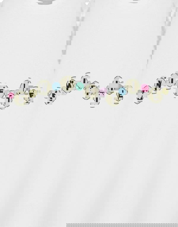 Show Me The Merch Womens White Friendship Bracelet Short Sleeved T-Shirt