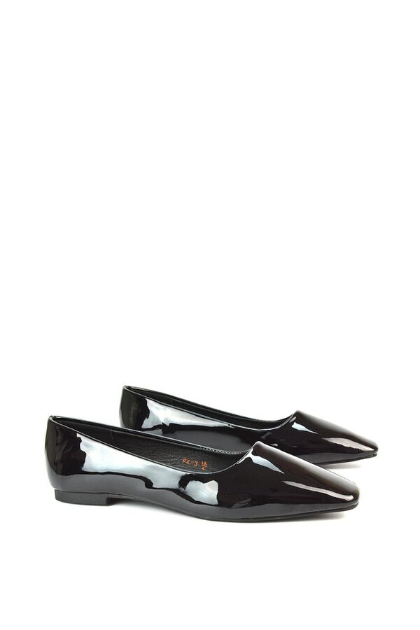 XY LONDON Square Toe Slip On Flat Heel Ballerina Pumps