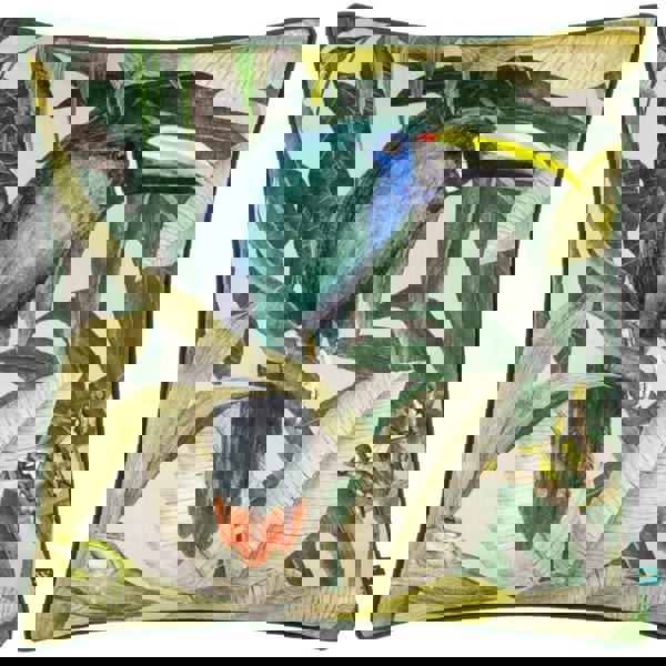 Wylder Rampha Velvet Piped Cushion Cover - Green