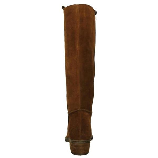 Spot On Ladies Low Cuban Heel Suede Leather High Leg Boot with Inside Zip F51230