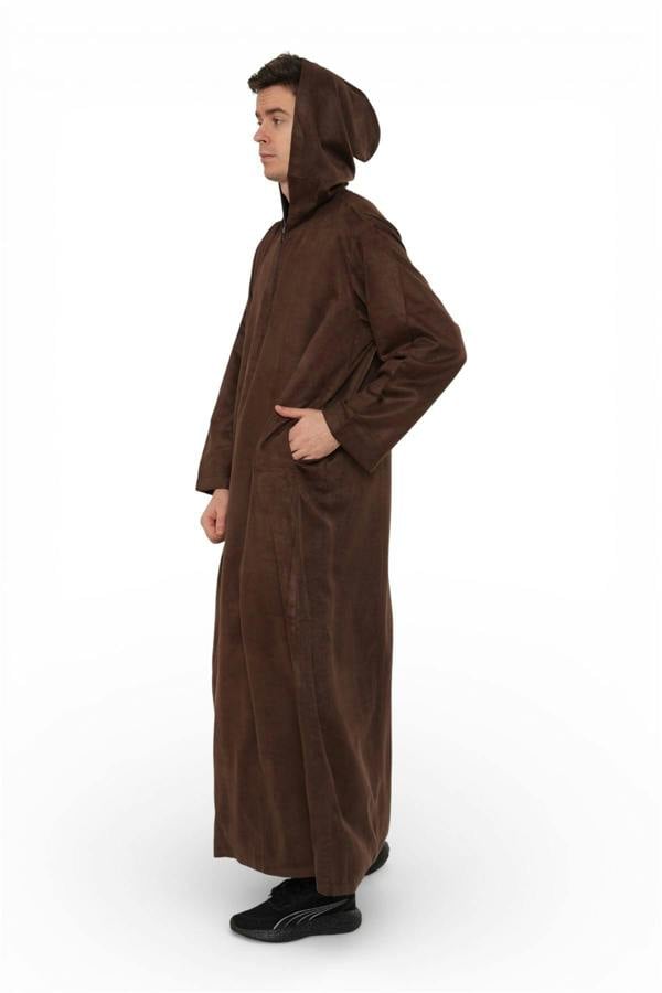 Infinity Leather Men's Hooded Eid Moroccan Jubba Robe Ramadan Eid Thobe - HM12