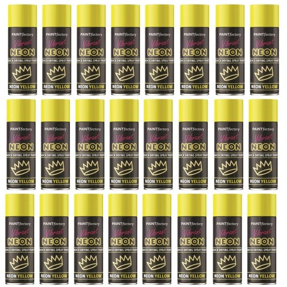 Paint Factory 24X - Paint Factory Fluorescent Neon Yellow Spray Paint 200ml