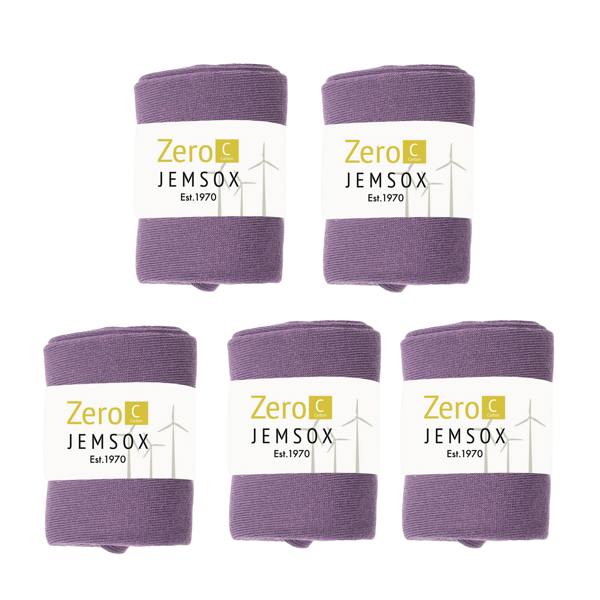 Jemsox Luxury Socks Multipack 3 Pairs / 5-Pairs Purple Plain Colour Men's Crew Socks Size 7-12