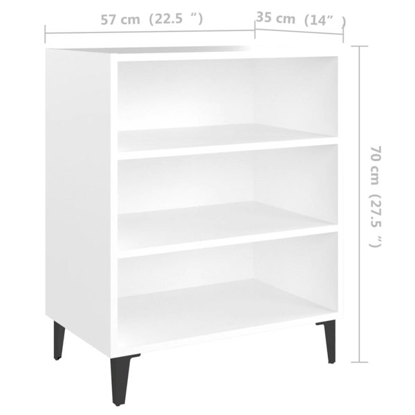 Berkfield Sideboard White 57x35x70 cm Engineered Wood