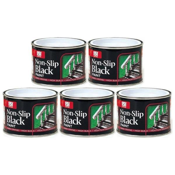 151 5X Nonslip Black Matt Paint Tin 180ml