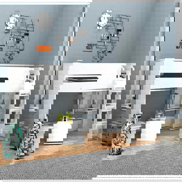 Mid sleeper in a modernly decorated kids room.