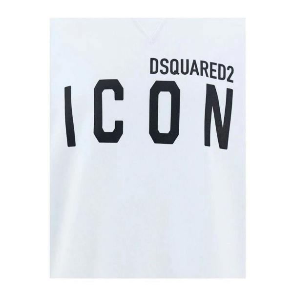 DSquared2 Unisex Adult Cool Icon Logo Sweatshirt - White/Black