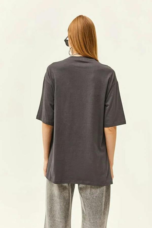 Hoxton Gal 100% Cotton T-Shirt with Side Buttons