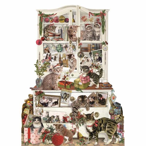 Mischievous Christmas Cats Traditional Advent Calendar, Advent Calendars And Cards, Month To View, Cats, Gift