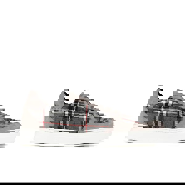 Embassy London Strada - Grey Tartan - Men's Tartan Suede & Leather Trainer