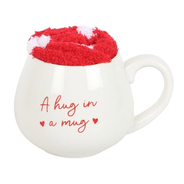 Serano Hug in a Mug Heart Mug and Socks Set