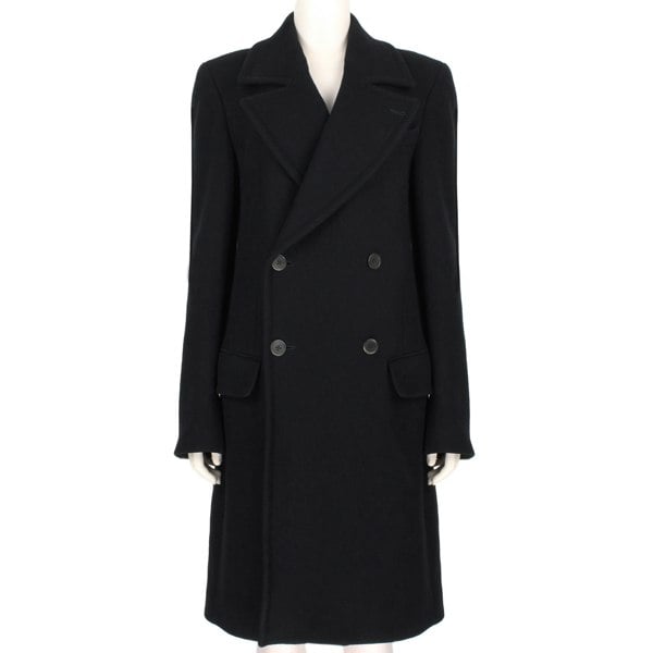 Ann Demeulermeester double breasted black coat
