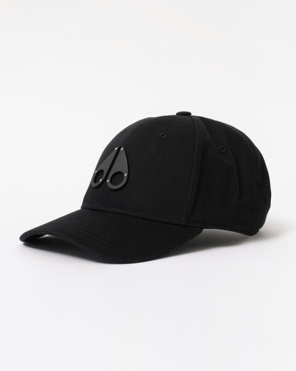 Moose Knuckles Front Logo Icon Cap - Black/Black Logo - CHO - Designer Unisex Hats