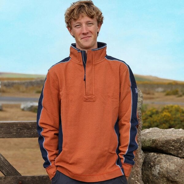 Lazy Jacks LJ705 - Pique Panel Sweatshirt - Orange