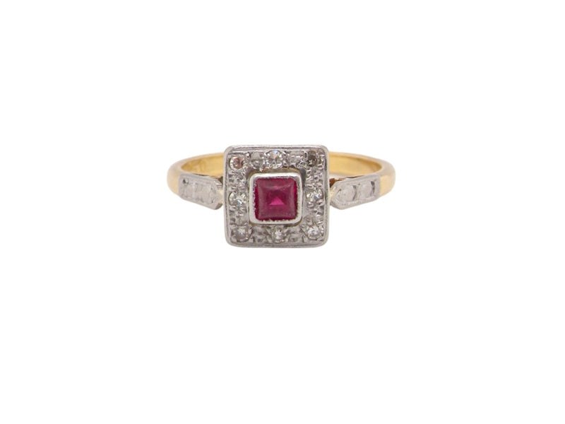 A vintage Ruby and Diamond Ring