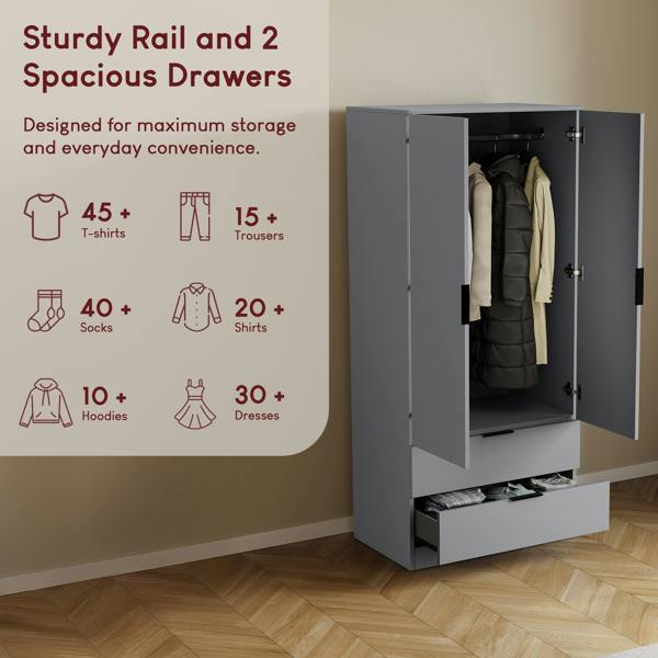 Vida Designs Trega 2 Door 2 Drawer Wardrobe