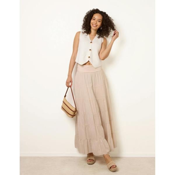 Blue Vanilla Jersey Band Tiered Skirt