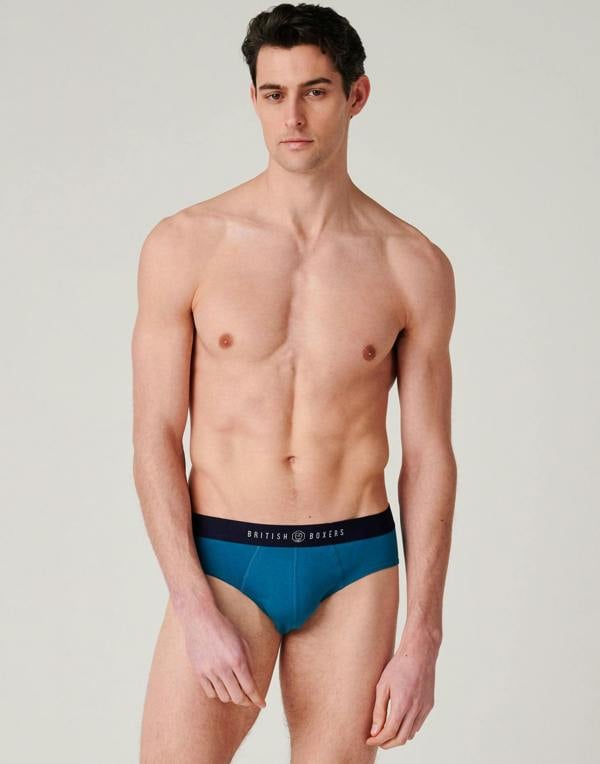 British Boxers Three-pack Men's Cotton Briefs – Summertime Blues