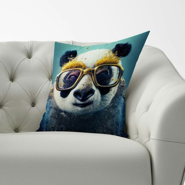 Warren Reed Panda With Golden Glasses Splashart Cushions