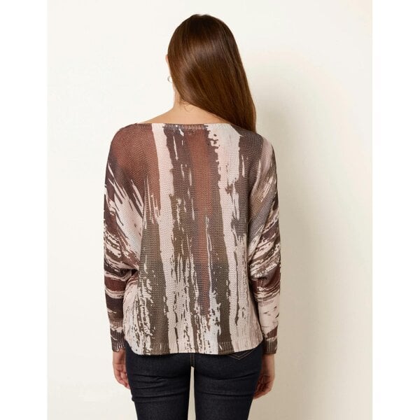 Blue Vanilla Metallic Paint Brush Top