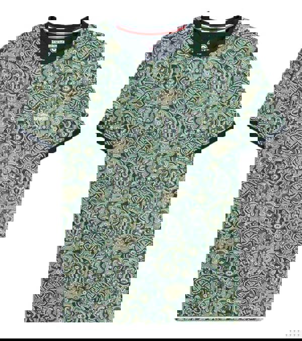 Lambretta Mens All Over Paisley Branded Retro Casual T-Shirt