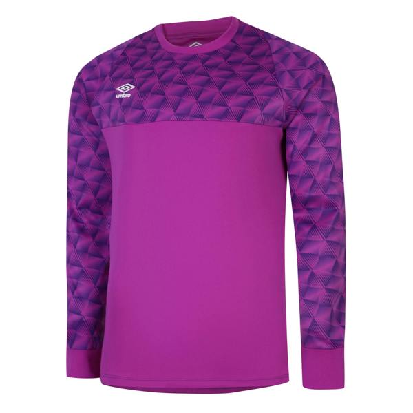 Umbro Mens Flux Long-Sleeved Goalkeeper Jersey - Purple Cactus/Electric Purple/White - 