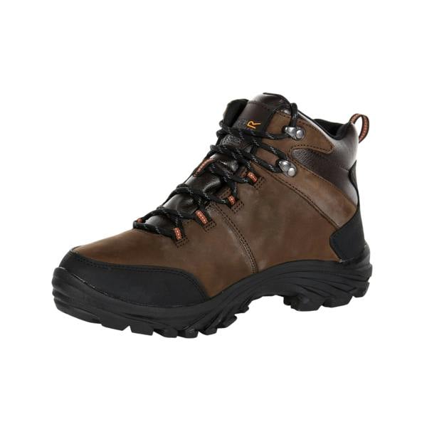 Regatta Great Outdoors Mens Burrell Leather Hiking Boots - Peat - 