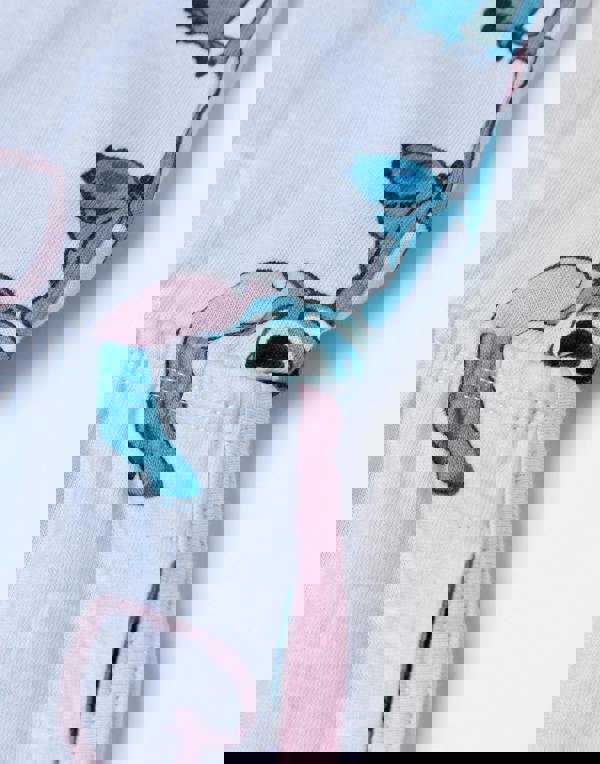 Disney Lilo & Stitch Girls Blue Character AOP Sleeveless Playsuit