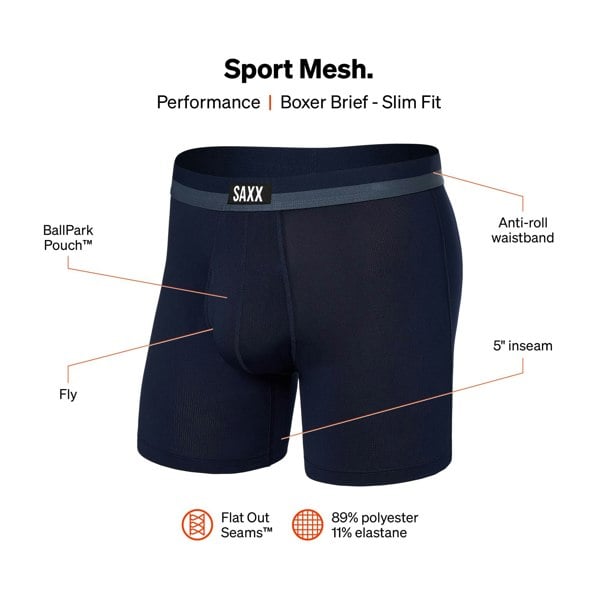 SAXX Men's SAXX Multi-Sport Mesh 6" Boxer Briefs {SAXX-BL75F}